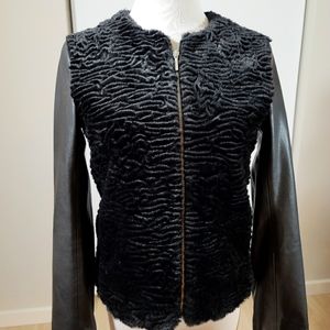 ZARA multi fabric faux leather jacket